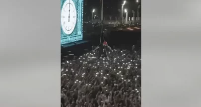 طار 120 متراً في الهواء.. تامر حسني يقوم بعرض خطير أمام محبيه image